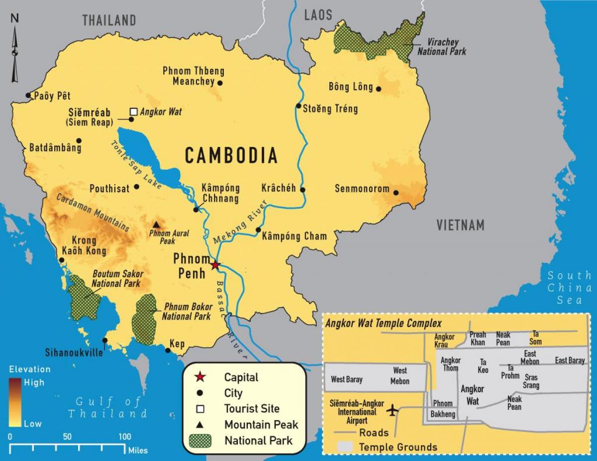 angkor Cambogia mappa