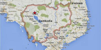 Mappa di siem reap, Cambogia